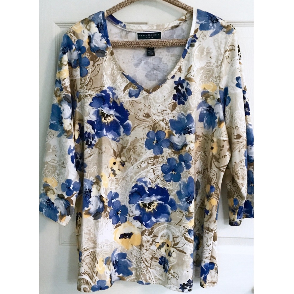 Karen Scott 3/4 Sleeve Top